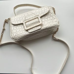 Zara croc print crossbody bag